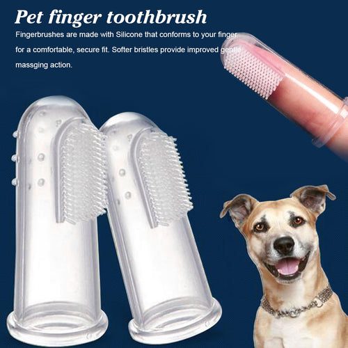 5*2.5cm Super Soft Pet Finger Toothbrush Silicone Dog Brush Bad Breath Cleaning Tartar Teeth Cat Stuff Tool