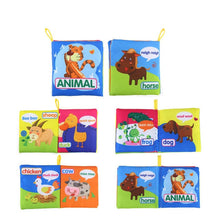 Load image into Gallery viewer, Soft Cloth Books Rustle Sound Infant Books Baby Books Quiet Books Educational Stroller Rattle Toys for Newborn Baby 0-12 month