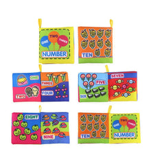 Load image into Gallery viewer, Soft Cloth Books Rustle Sound Infant Books Baby Books Quiet Books Educational Stroller Rattle Toys for Newborn Baby 0-12 month